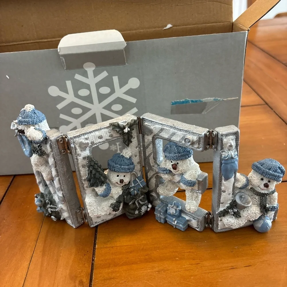 Kirkland's Holiday Christmas Noel Snowmen Figurine Snow Buddies